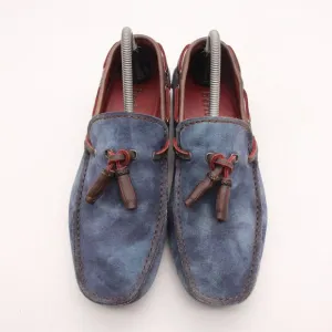 Berluti Driving Loafers Shoes Men's Size US 8 UK 7 Blue Suede Slip On