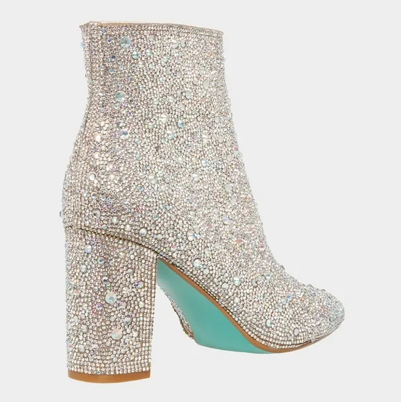 Betsey Johnson Cady Rhinestone Ankle Boots