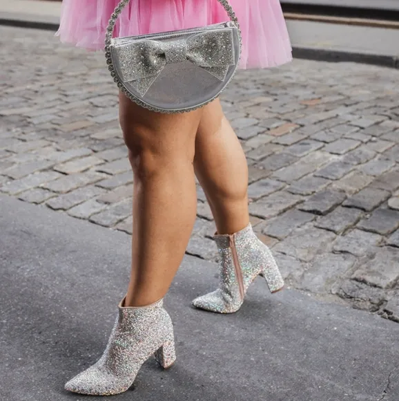 Betsey Johnson Cady Rhinestone Ankle Boots
