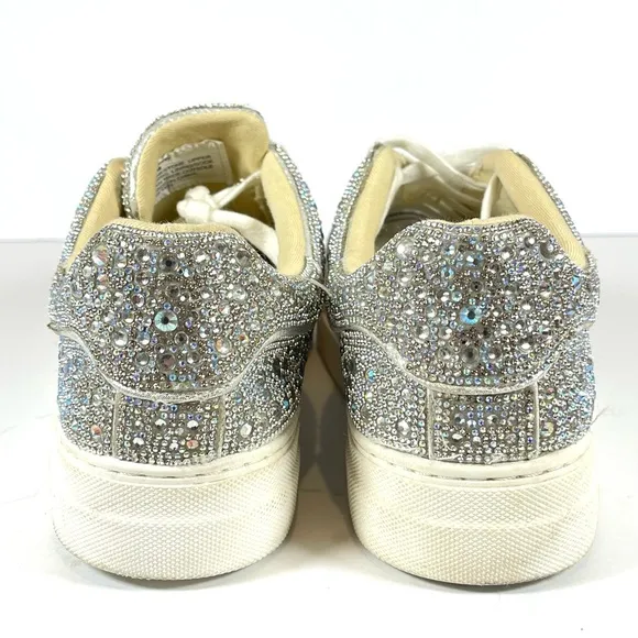 Betsy Johnson Sidny Crystal Pavé Platform Sneaker Women’s Size 8.5M