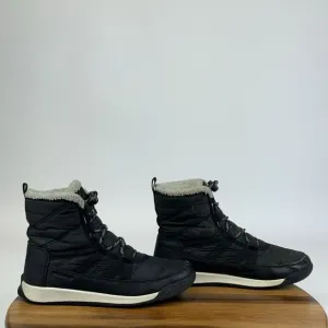 Big Kids Sorel Whitney II Plus Black Casual Waterproof Winter Ankle Boots Size 5