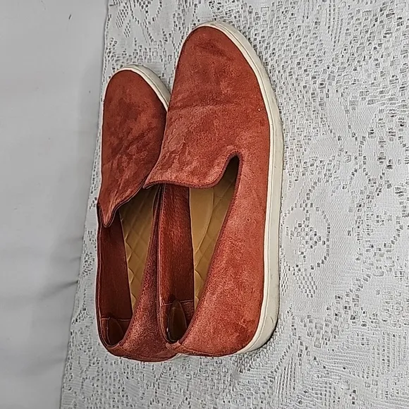 Birdies Swift leather burnt orange slip on loafer flats shoes sz 8