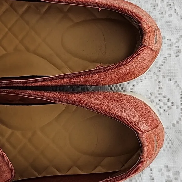 Birdies Swift leather burnt orange slip on loafer flats shoes sz 8