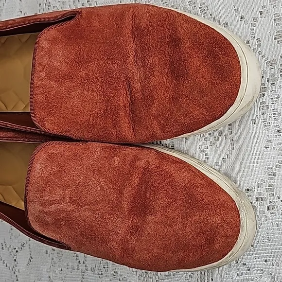 Birdies Swift leather burnt orange slip on loafer flats shoes sz 8