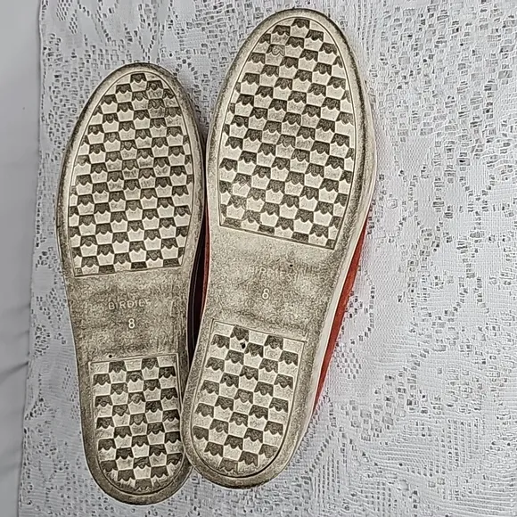 Birdies Swift leather burnt orange slip on loafer flats shoes sz 8