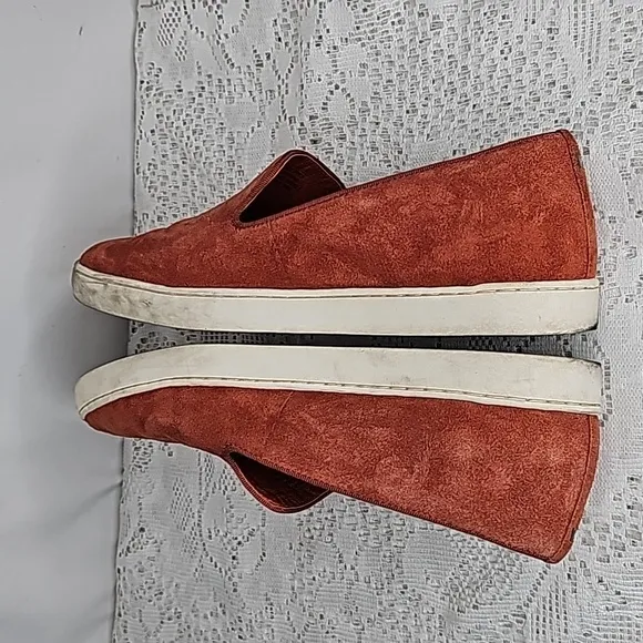 Birdies Swift leather burnt orange slip on loafer flats shoes sz 8