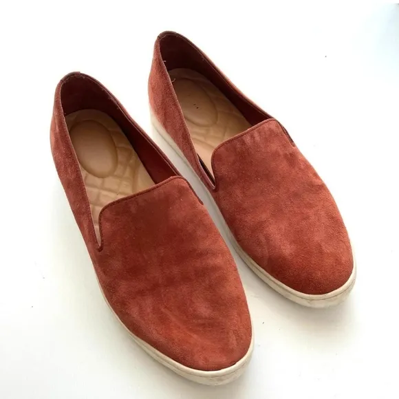 Birdies Swift leather burnt orange slip on loafer flats shoes sz 8