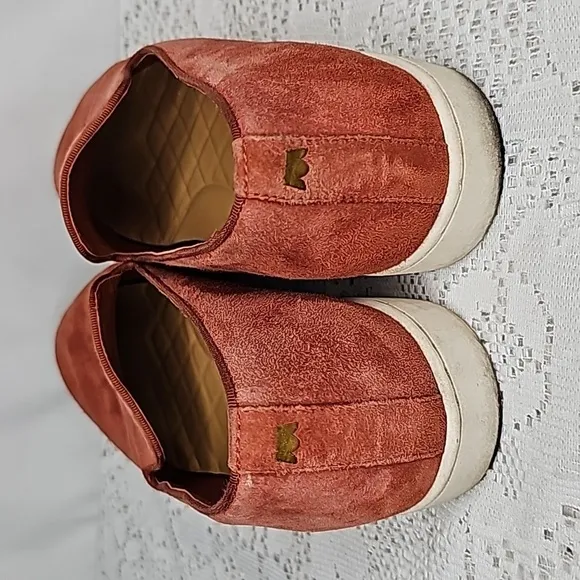 Birdies Swift leather burnt orange slip on loafer flats shoes sz 8