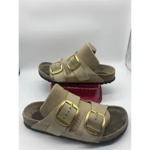 Birkenstock Arizona Big Buckle Leather Sandcastle Size 39 US8