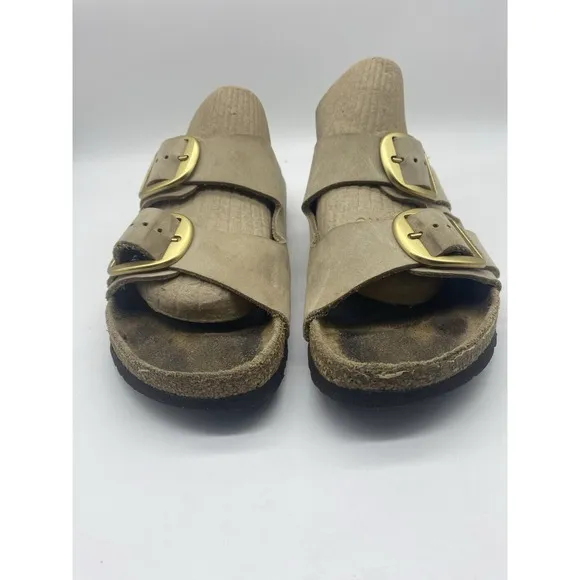 Birkenstock Arizona Big Buckle Leather Sandcastle Size 39 US8