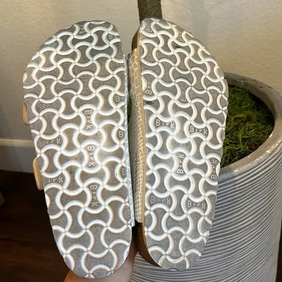 Birkenstock Arizona Glitter Snake Print Sandals