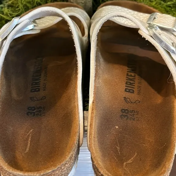 Birkenstock Arizona Glitter Snake Print Sandals