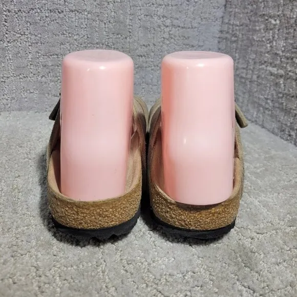Birkenstock Arizona Rivet Vegan Size 38 L7 M5 N Taupe Birko-Flor Buckle Sandals