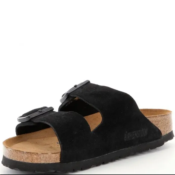 Birkenstock Arizona Soft Footbed Suede Sandals Black Men’s Size EU 43/US 10