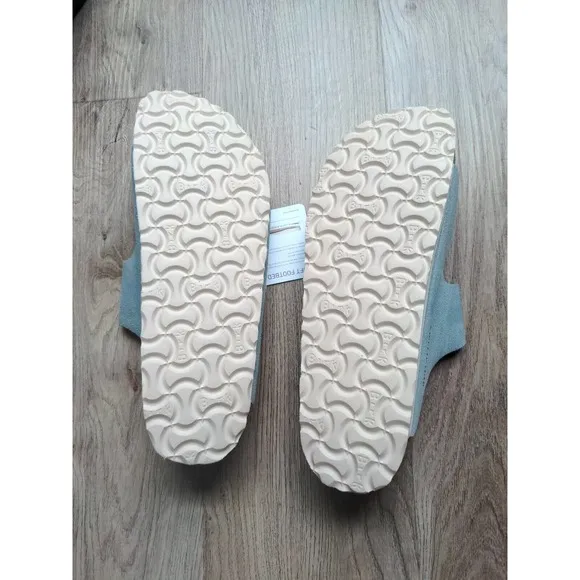 Birkenstock Arizona Soft Footbed Suede Sandals Light Baby Blue