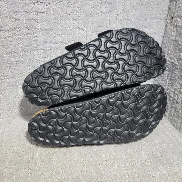 Birkenstock Arizona Unisex EU 38 US L7 M5 Black Birko-Flor Slide Regular Sandals