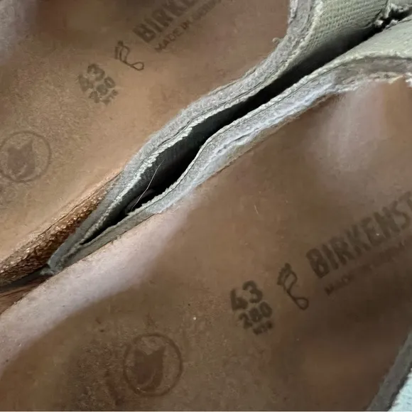 Birkenstock Arizona Vegan MenTextile - Stone Coin Sandals Size 10-10.5