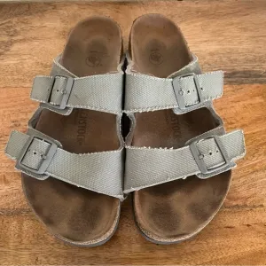 Birkenstock Arizona Vegan MenTextile - Stone Coin Sandals Size 10-10.5