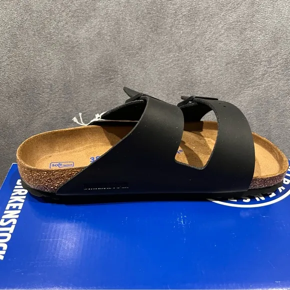 Birkenstock Arizona Women’s Sandals Soft Footbed Birko-Flor Black Size 7 US