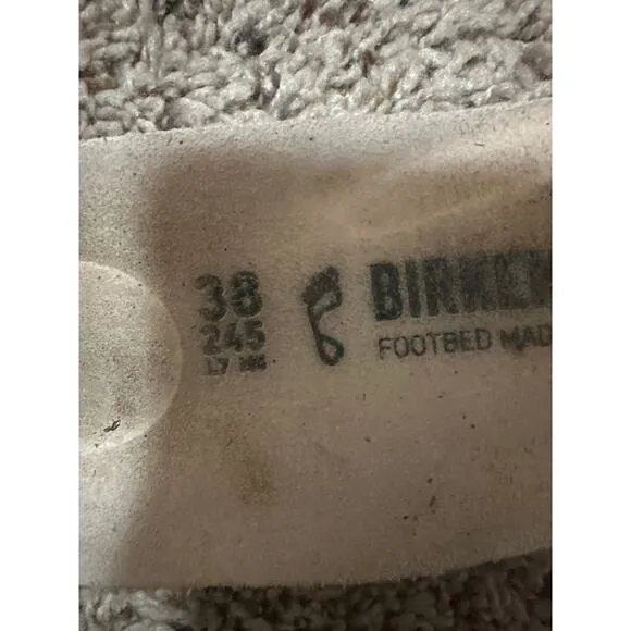 BIRKENSTOCK BAKKI Graphite Gray Suede Shearling Lined Ankle Boots Womens 38 7