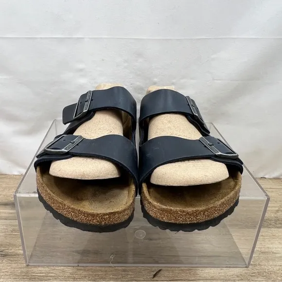 Birkenstock Black Arizona Sandals Leather Size 10