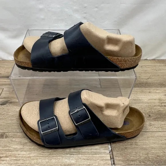 Birkenstock Black Arizona Sandals Leather Size 10
