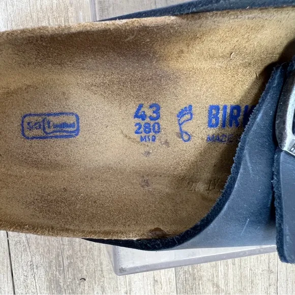 Birkenstock Black Arizona Sandals Leather Size 10