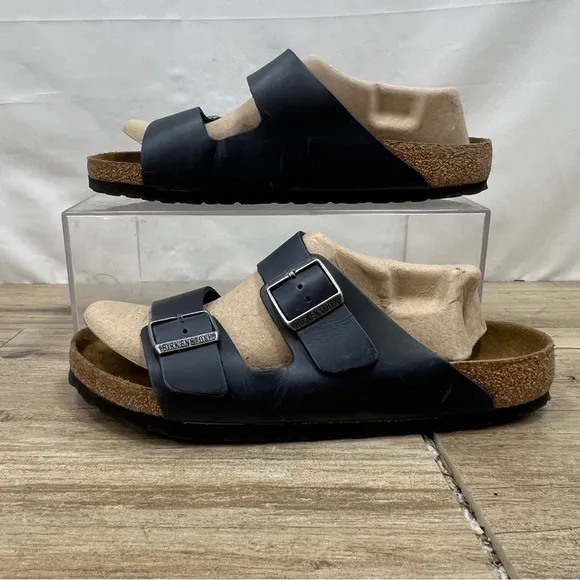 Birkenstock Black Arizona Sandals Leather Size 10