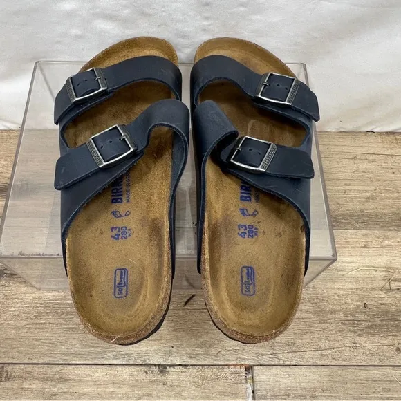 Birkenstock Black Arizona Sandals Leather Size 10