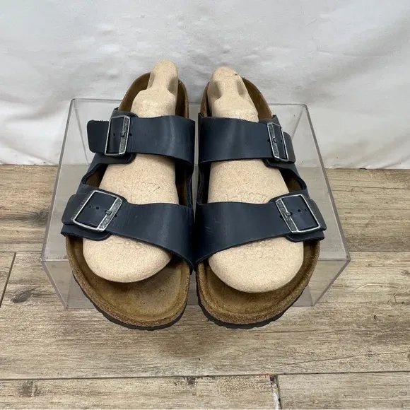 Birkenstock Black Arizona Sandals Leather Size 10