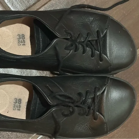 Birkenstock Black Sneakers with Leather-Like Finish