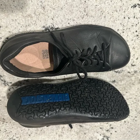 Birkenstock Black Sneakers with Leather-Like Finish