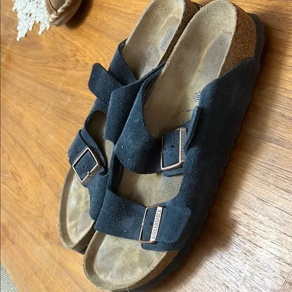 Birkenstock Blue Suede Sandals Size 43 Men's