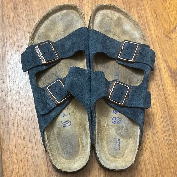 Birkenstock Blue Suede Sandals Size 43 Men's