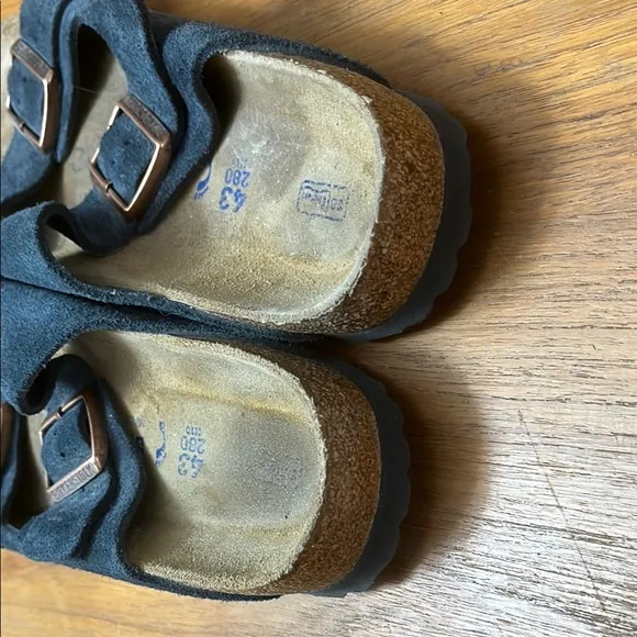 Birkenstock Blue Suede Sandals Size 43 Men's