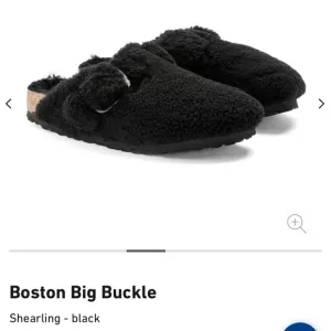 Birkenstock Boston Big Buckle Shearling Black . Size 7-7.5 Women