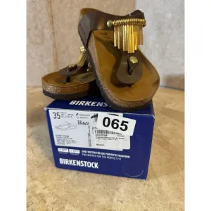 Birkenstock Gizeh Fringe Sandals Graceful Toffee Brown EU35/US4-4.5 Big Girl NIB