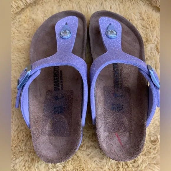 Birkenstock Gizeh Purple Glider Sandals Young Girl Size 31