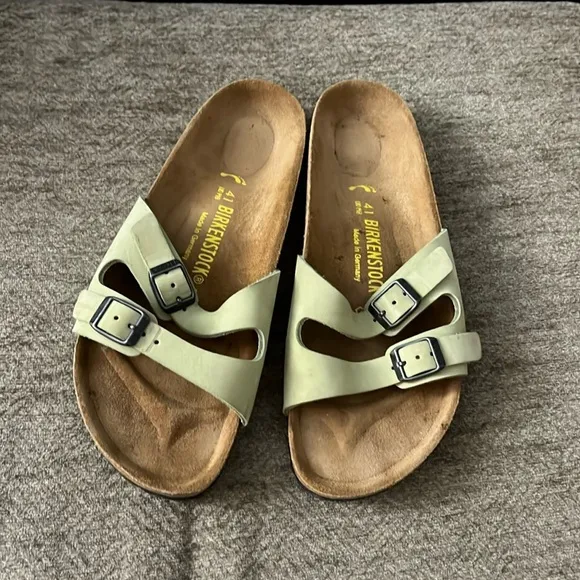 BIRKENSTOCK Ibiza Nubuck BambooPistachio Sandals size 41