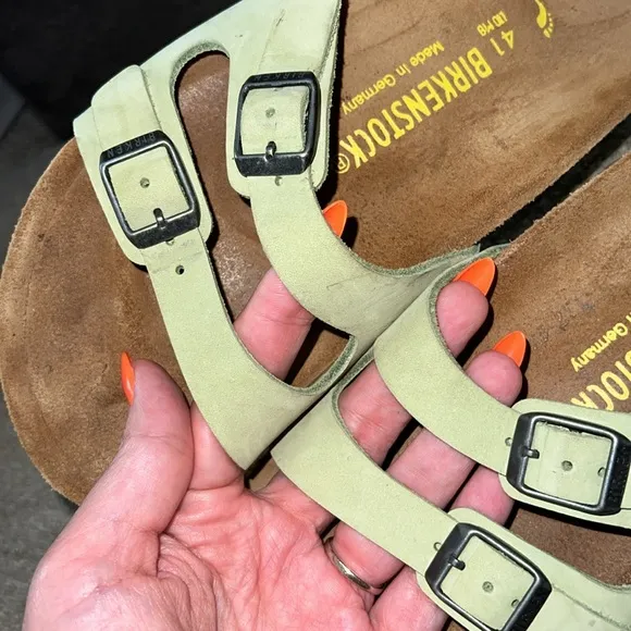 BIRKENSTOCK Ibiza Nubuck BambooPistachio Sandals size 41