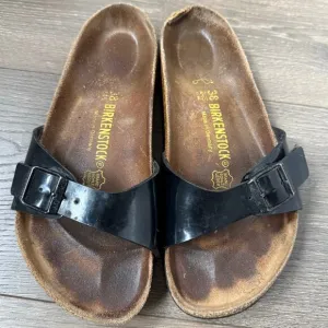 Birkenstock Madrid Black Patent Womens Sandals Size‎ 7.5