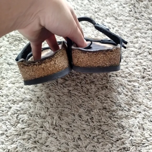 Birkenstock mayari black leather sandals sz 39/8,5