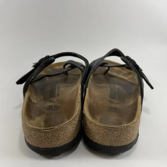Birkenstock Mayari Toe Loop Sandals Womens Size 36 US Size 5-5.5 Black Leather