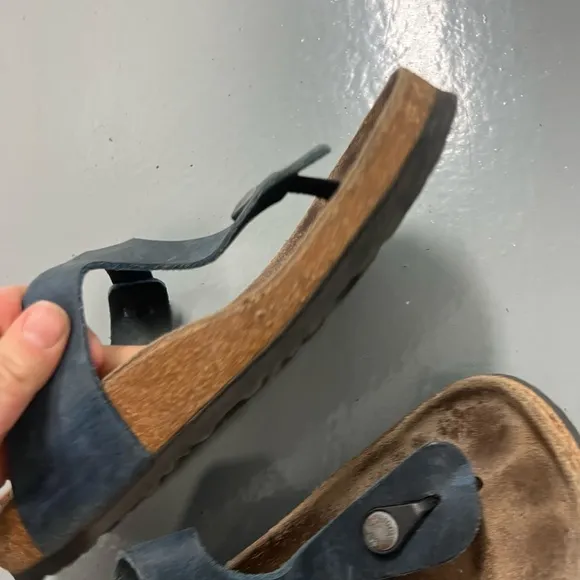 Birkenstock Navy Blue Gizeh Sandals, size 39