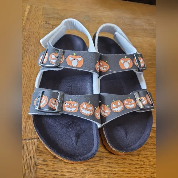 Birkenstock Pumpkin Sandals Kids Halloween Size 32 Unisex US 1
