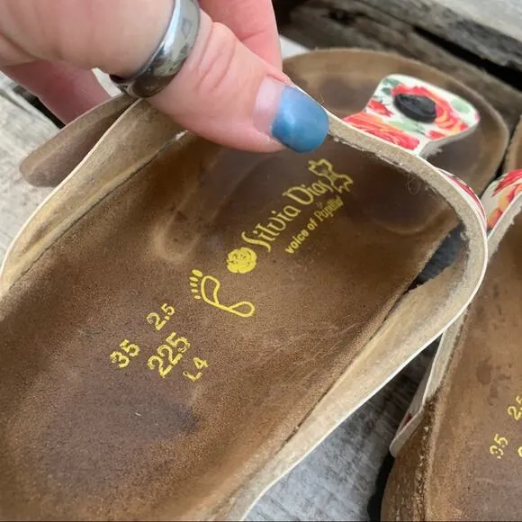 Birkenstock Silvia Dias Papillio rose sandals 35
