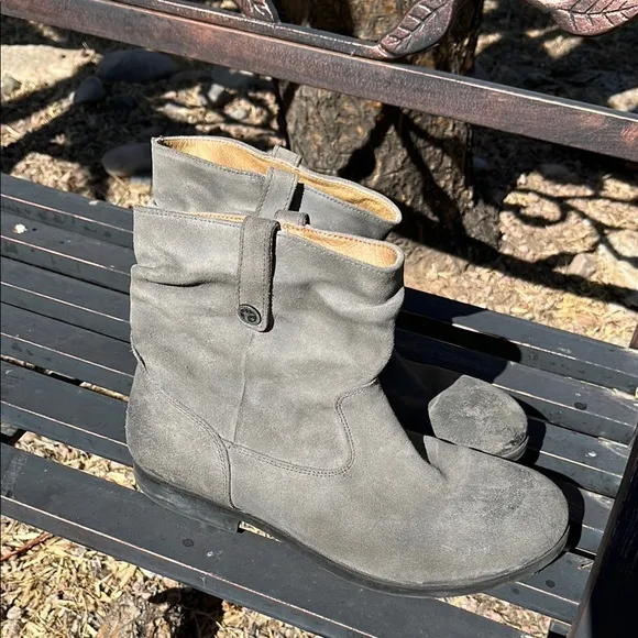 Birkenstock Slouch Gray Ankle Boots Size 40