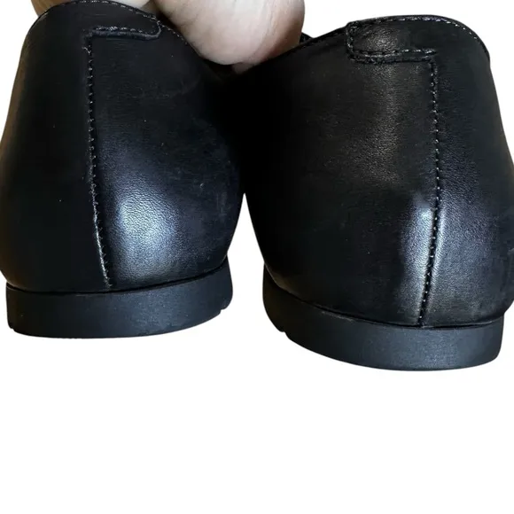 BIRKENSTOCK TICKEL Flat Strap Leather Shoes Black Mary Jane Clogs Slip On Sz 41L
