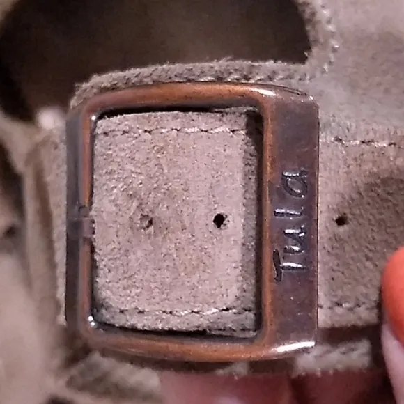 Birkenstock Tula Tan Double Buckle Sandals. Size 36.5