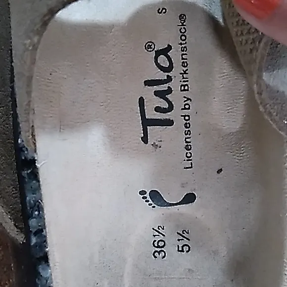 Birkenstock Tula Tan Double Buckle Sandals. Size 36.5